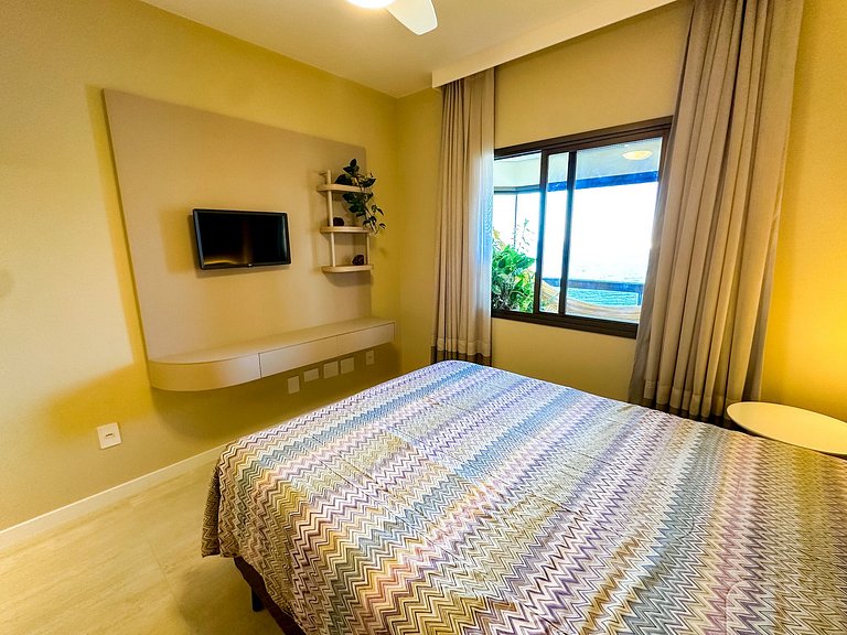 Frente Mar 3 Suítes + 2 Vagas | Monte Olympos